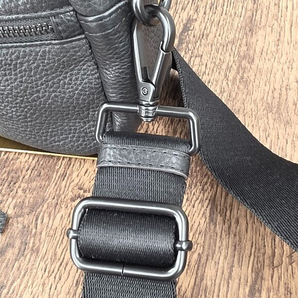 Aimee Kestenberg Connie Convertible Sling Belt Crossbody Bag Black Leather Edgy - Picture 5 of 13